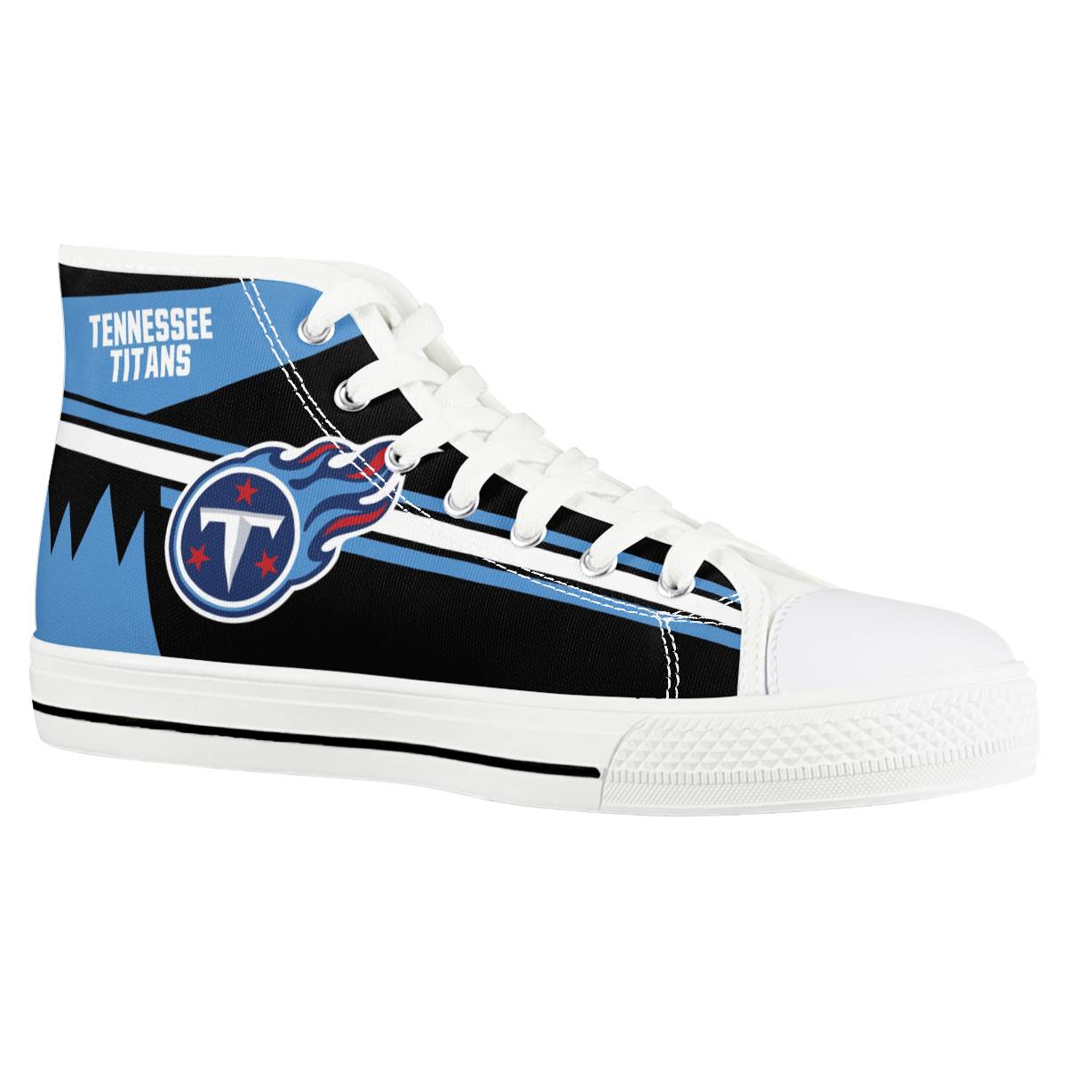 Men's Tennessee Titans High Top Canvas Sneakers 001 Men's Tennessee Titans High Top Canvas Sneakers 001